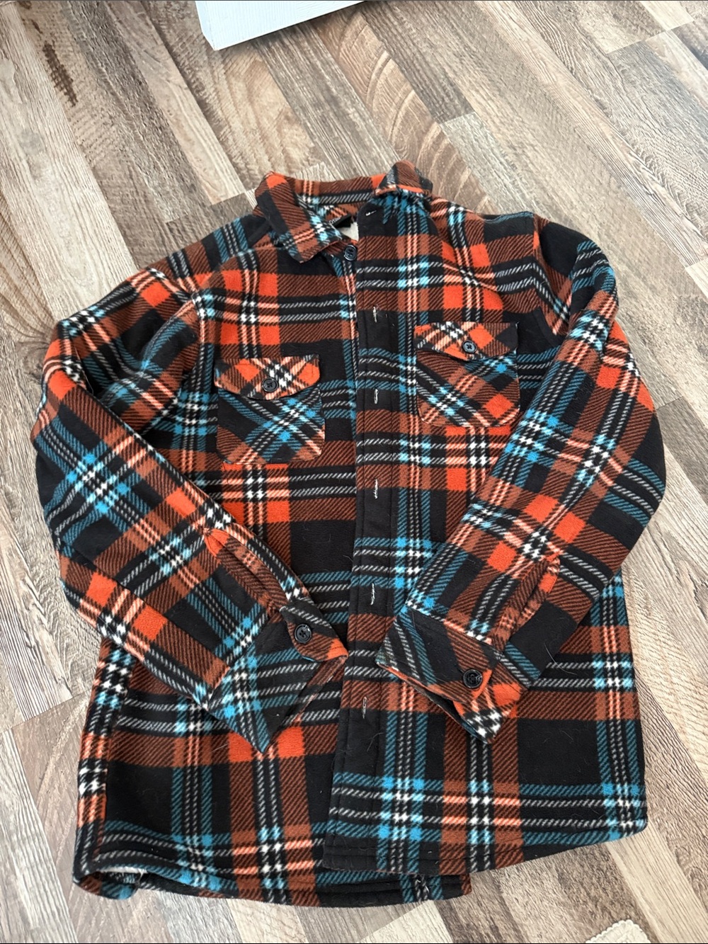 Hollywood the Jean people flannel Sherpa jacket boys size m 10/12